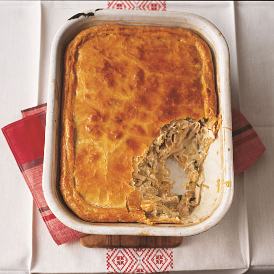 
This Chicken Pie Recipe With Leeks and Tarragon features a crust of shortcrust pastry and fresh vegetables.
